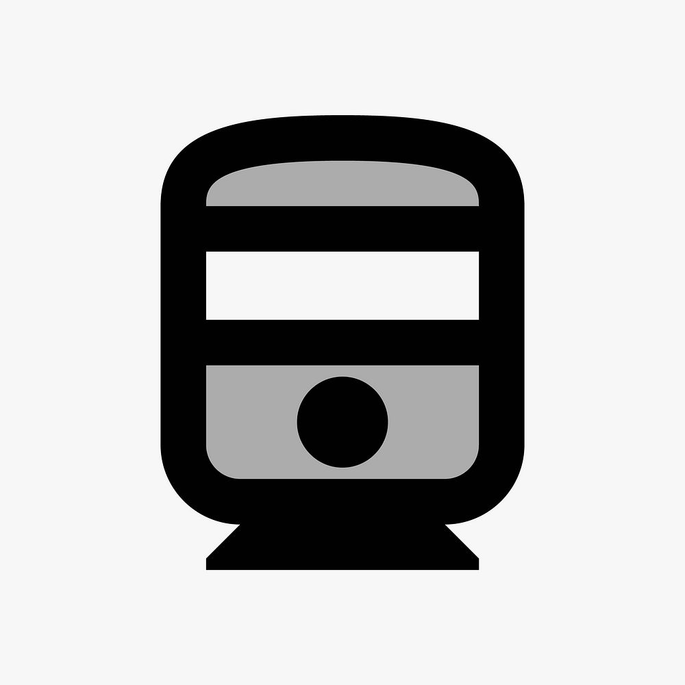 Grey train  icon collage element vector