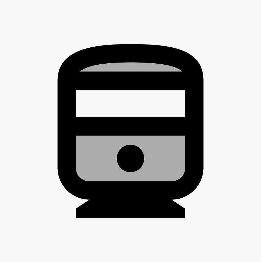 Grey train  icon collage element vector