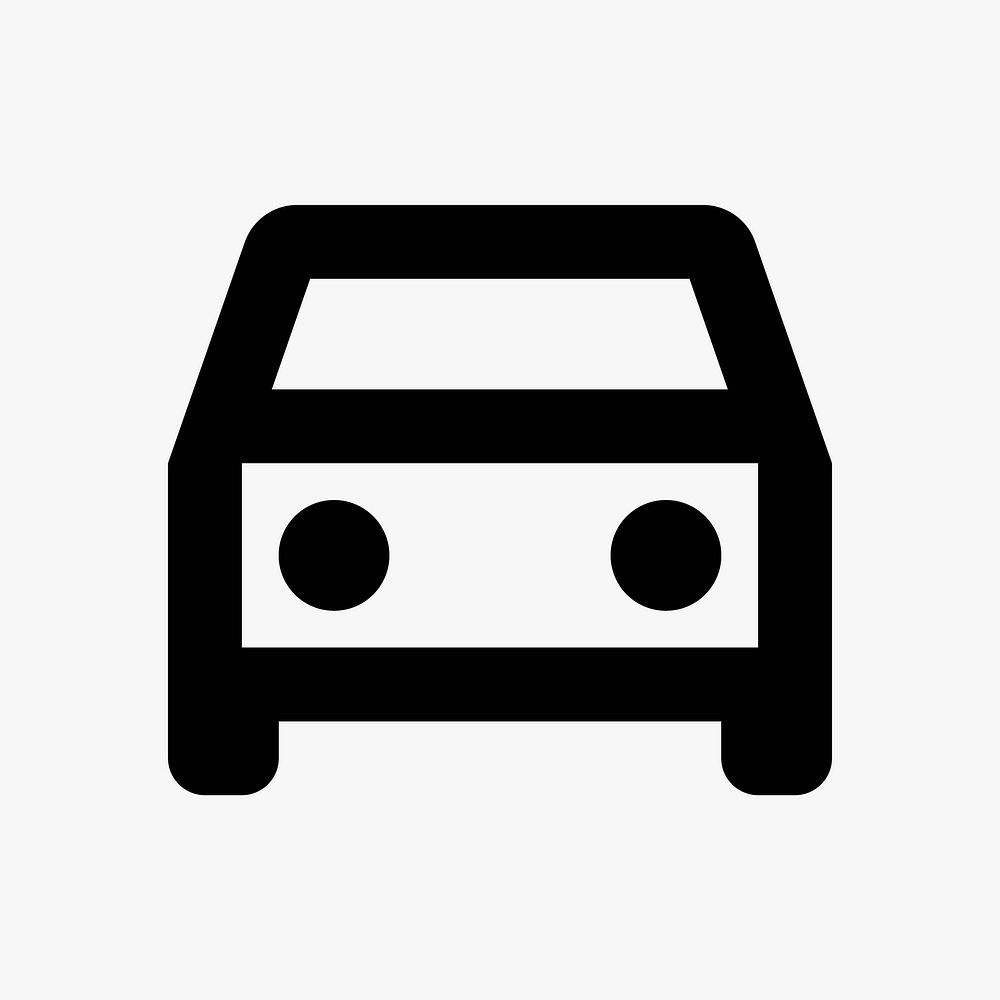 White car  icon collage element vector