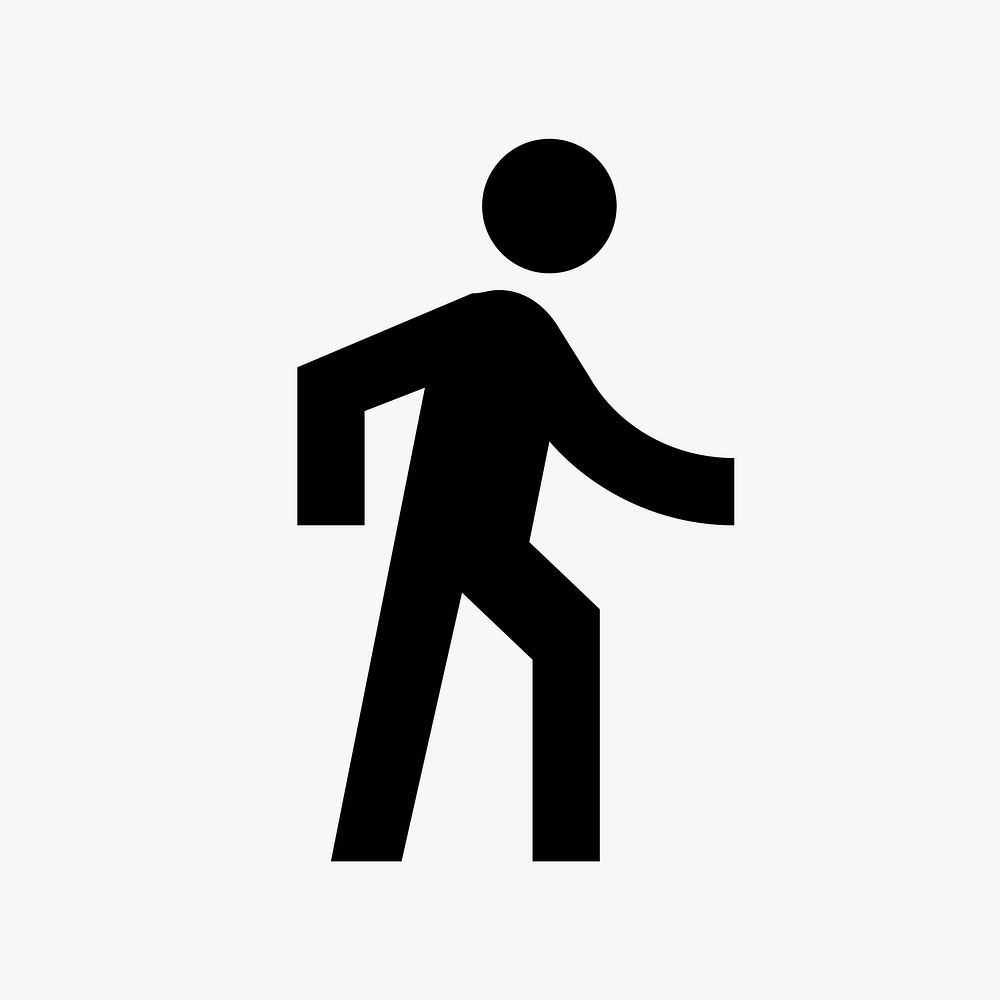 Stickman walking  icon collage element vector