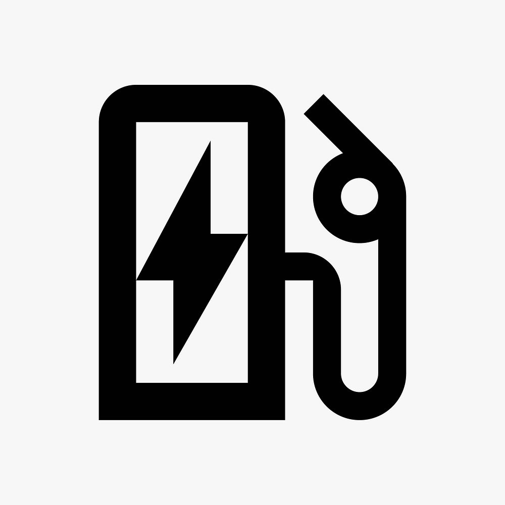 EV charger  icon collage element vector