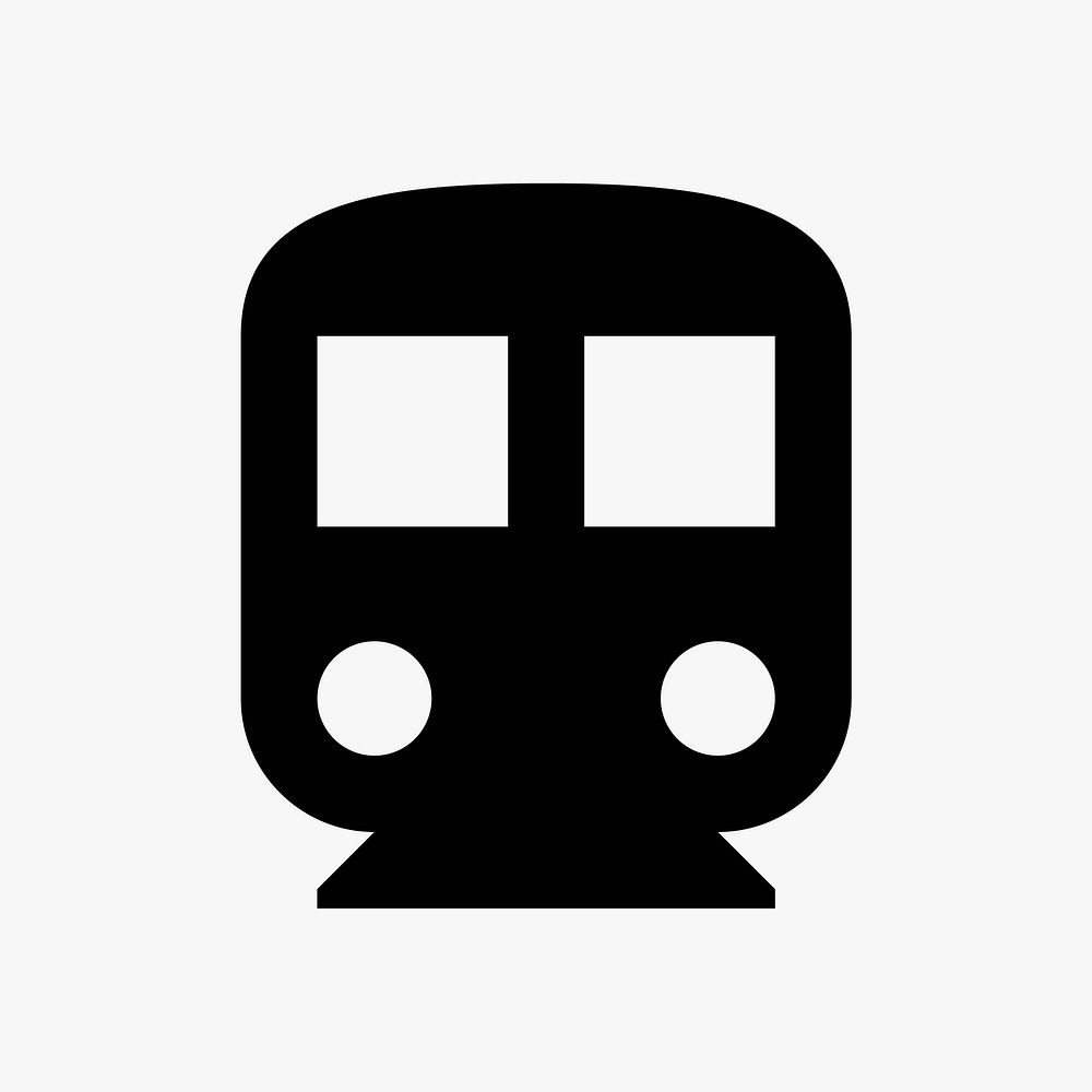 Black train  icon collage element vector