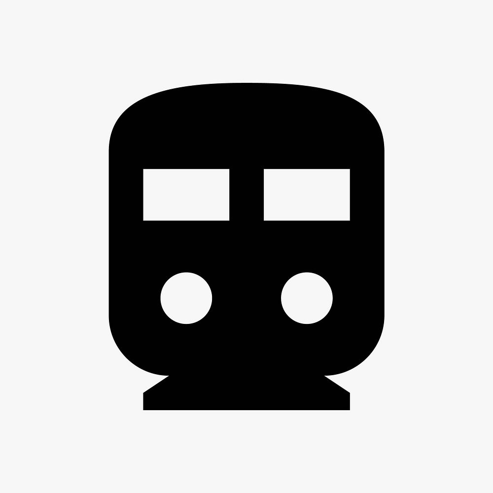 Black train  icon collage element vector