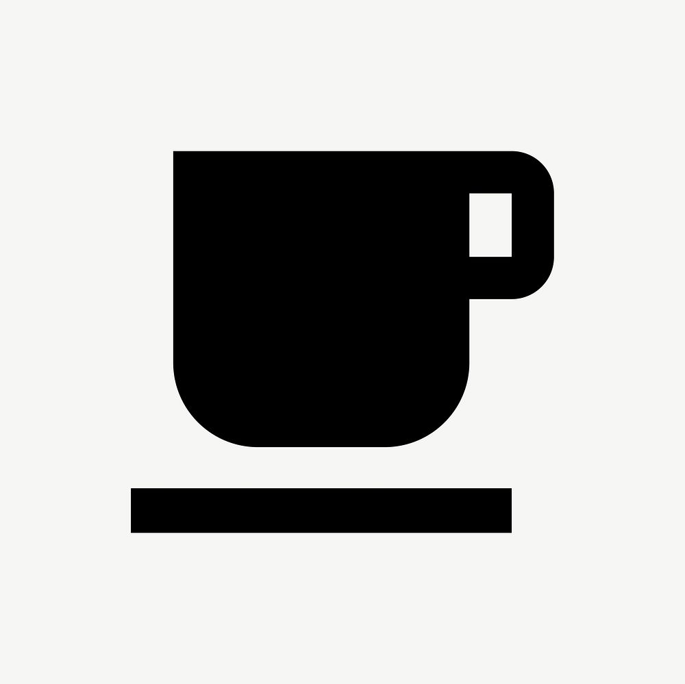 Black cup  icon collage element psd