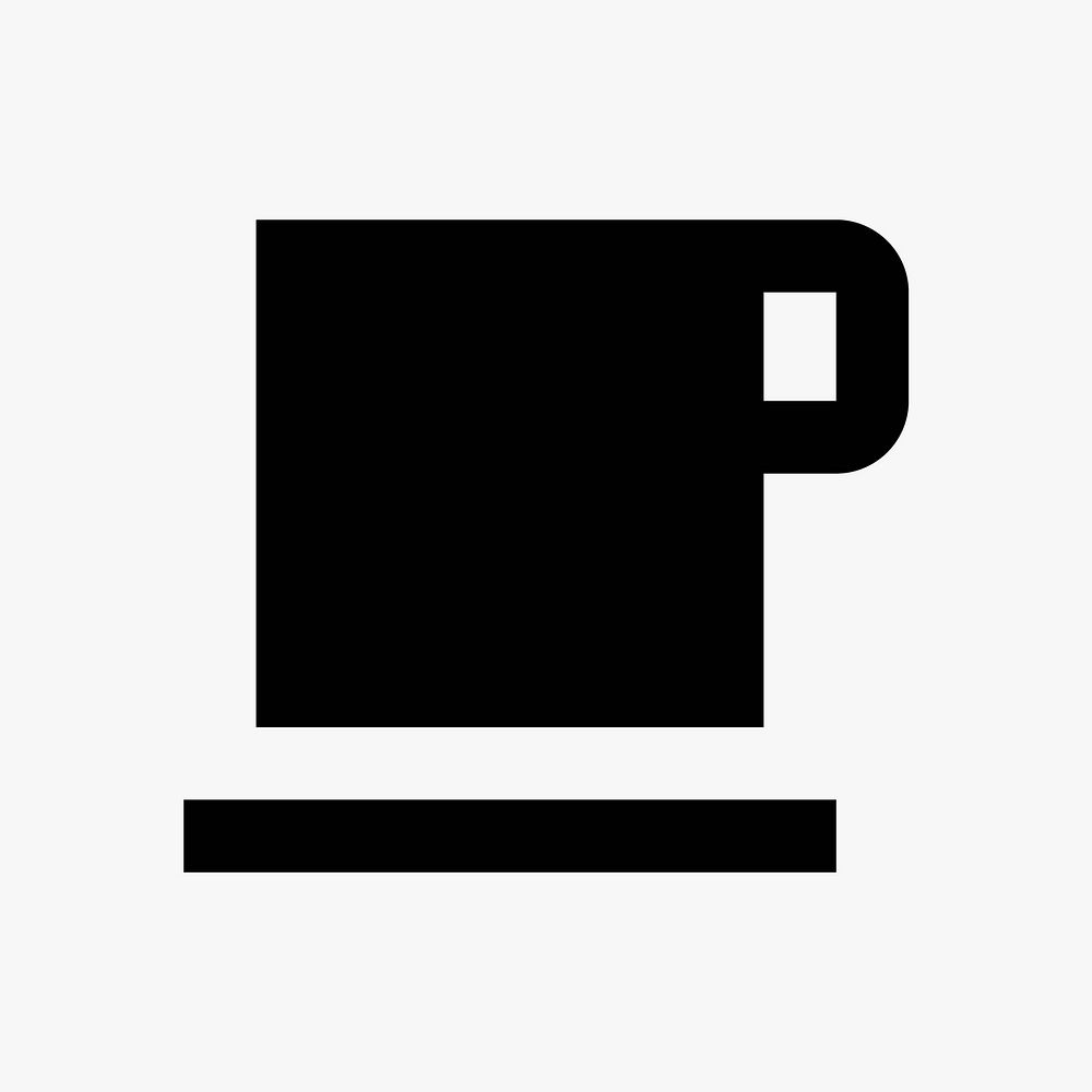 Black mug  icon collage element vector