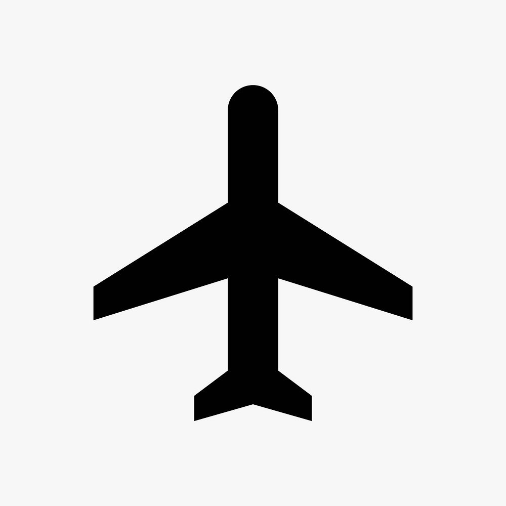 Black airplane  icon collage element vector