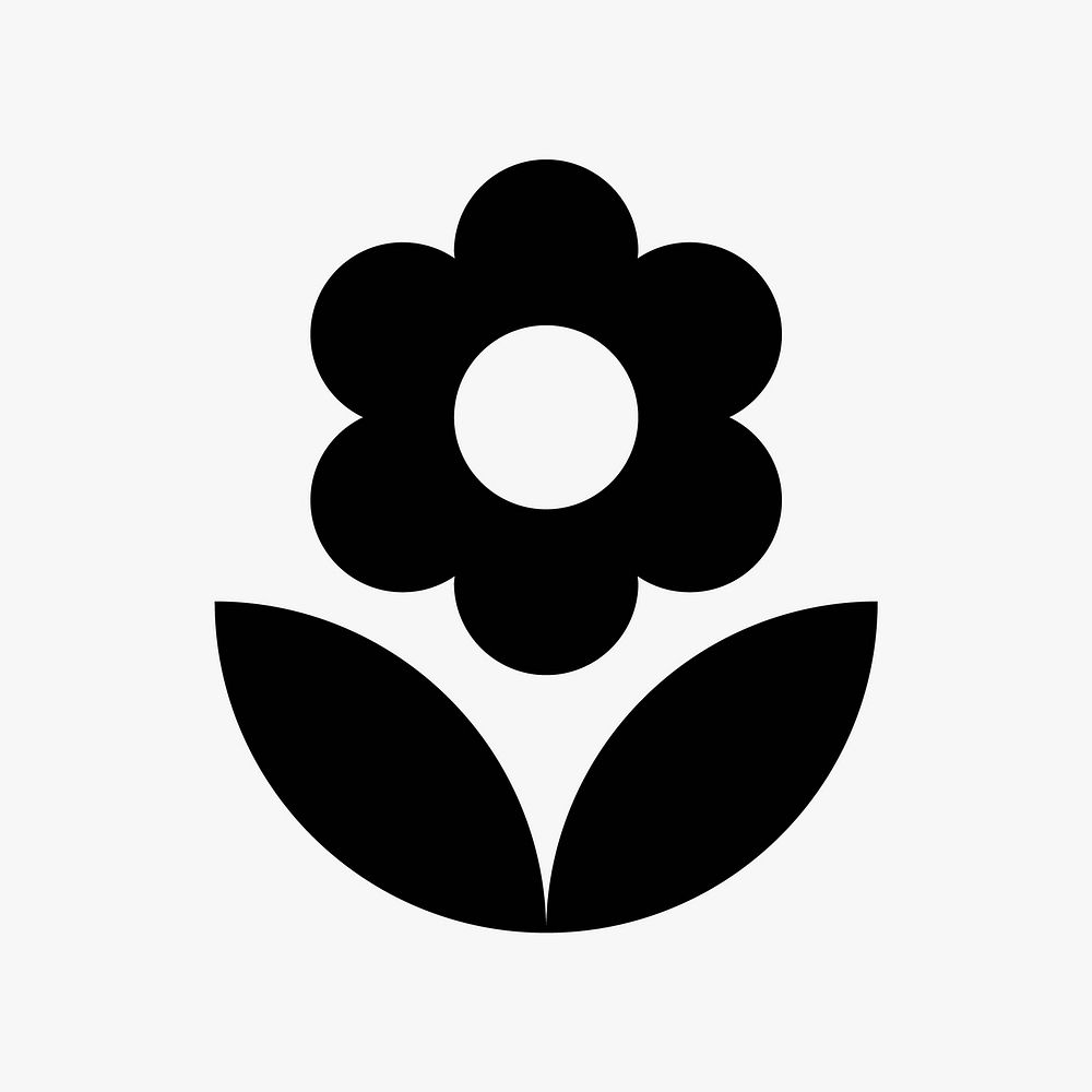 Flower icon collage element vector