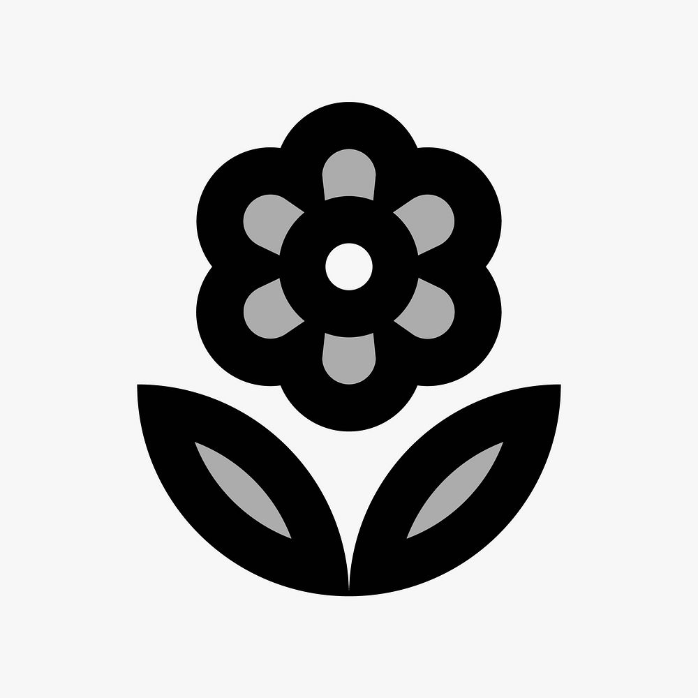 Dark flower  icon collage element vector