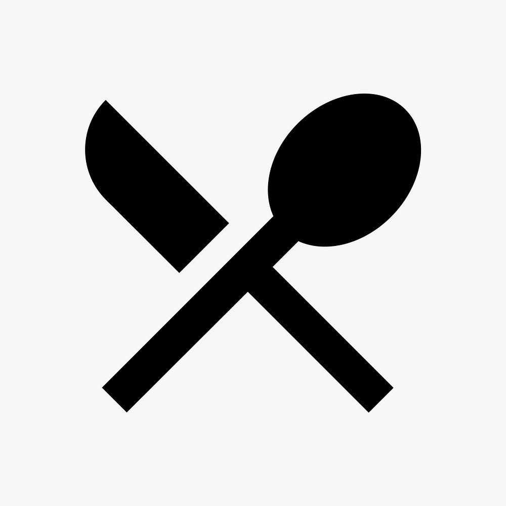 Black cutlery  icon collage element vector