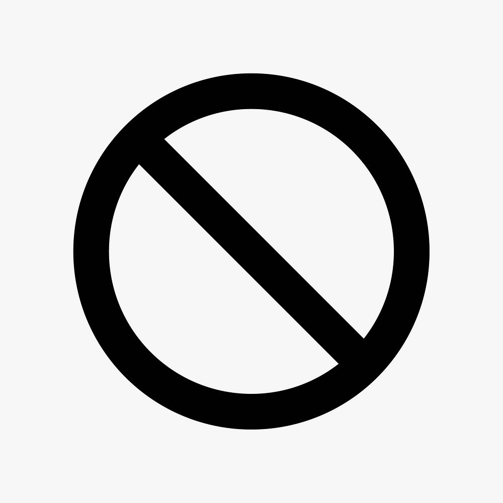 No sign  icon collage element vector
