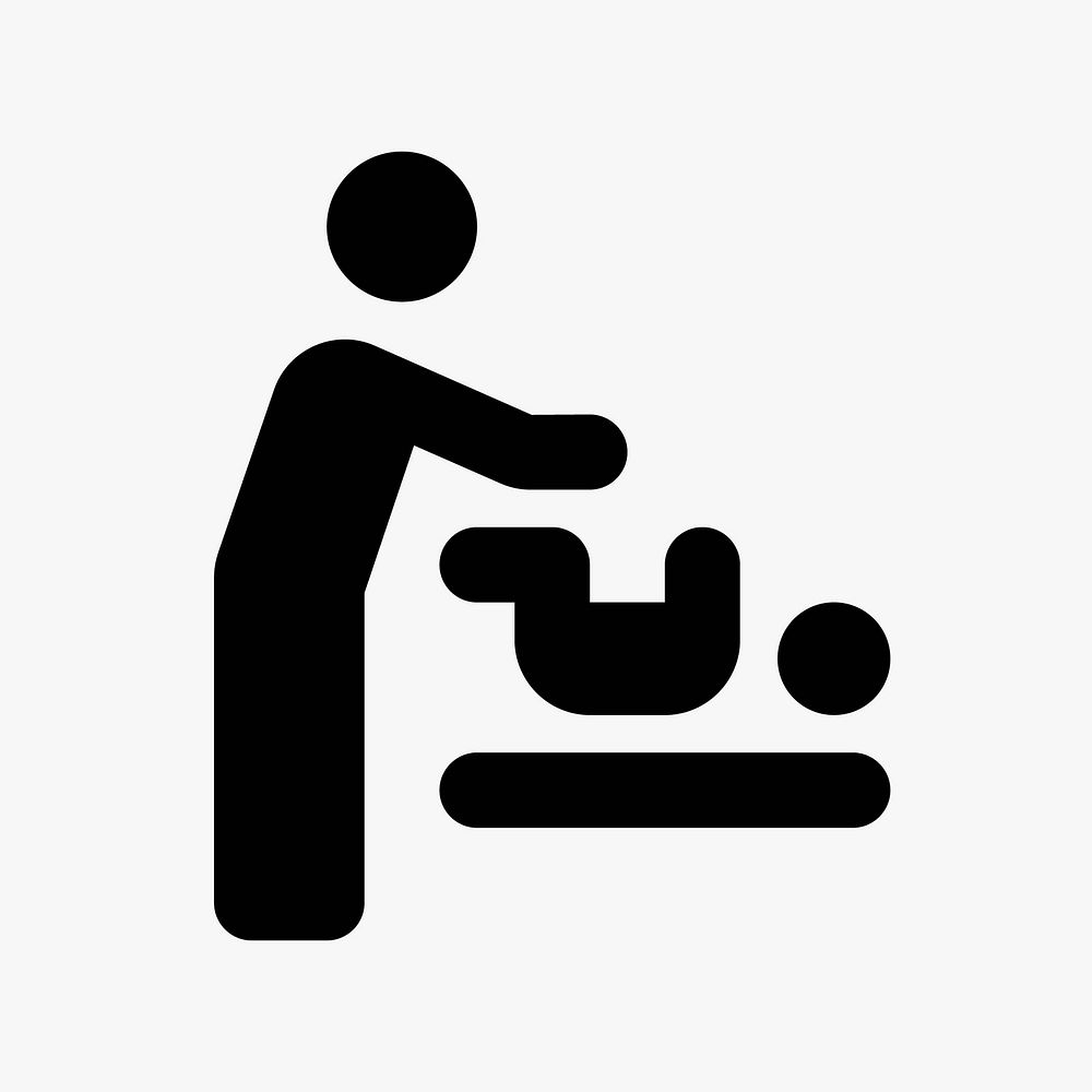 Baby changing station  icon collage element vector