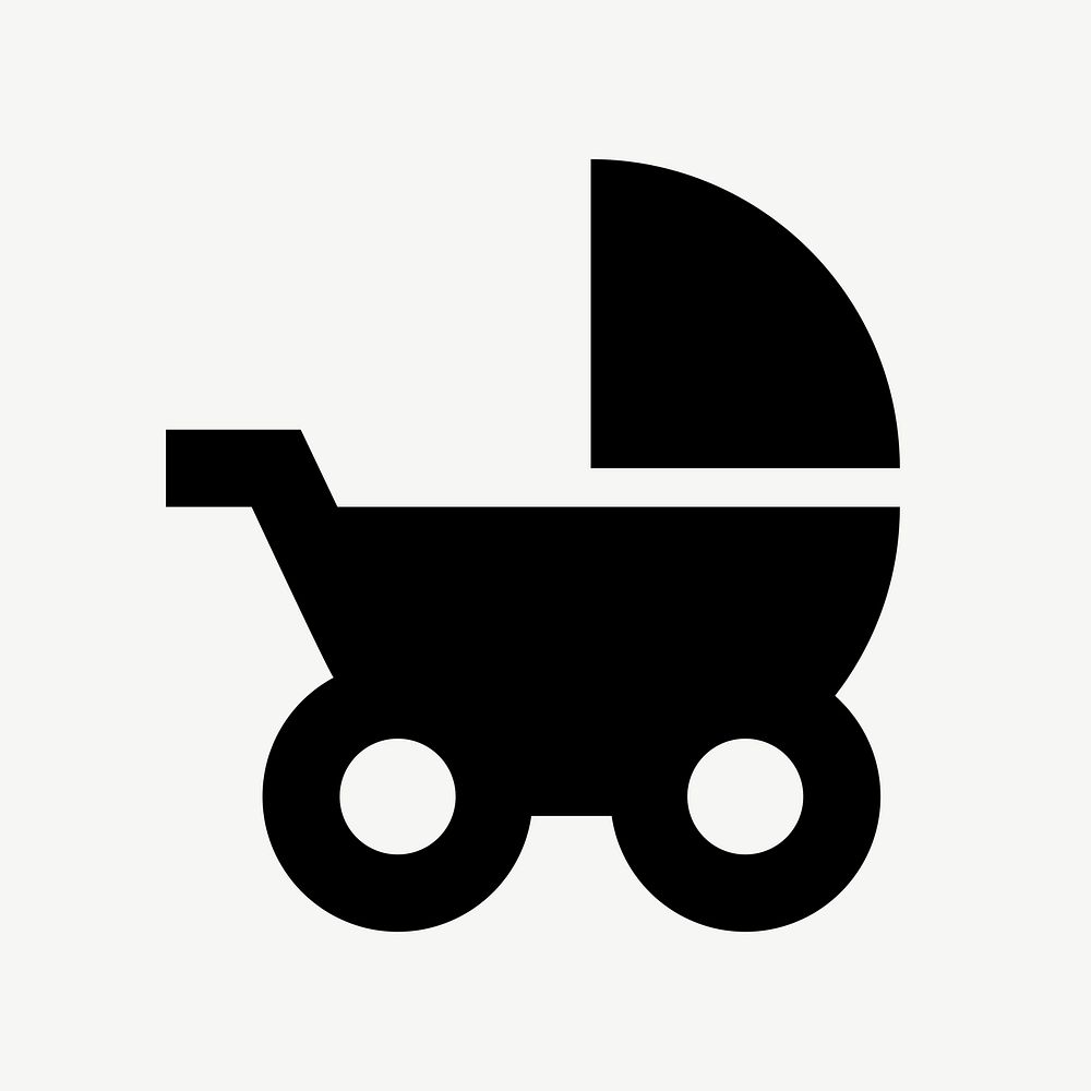 Baby carriage  icon collage element psd