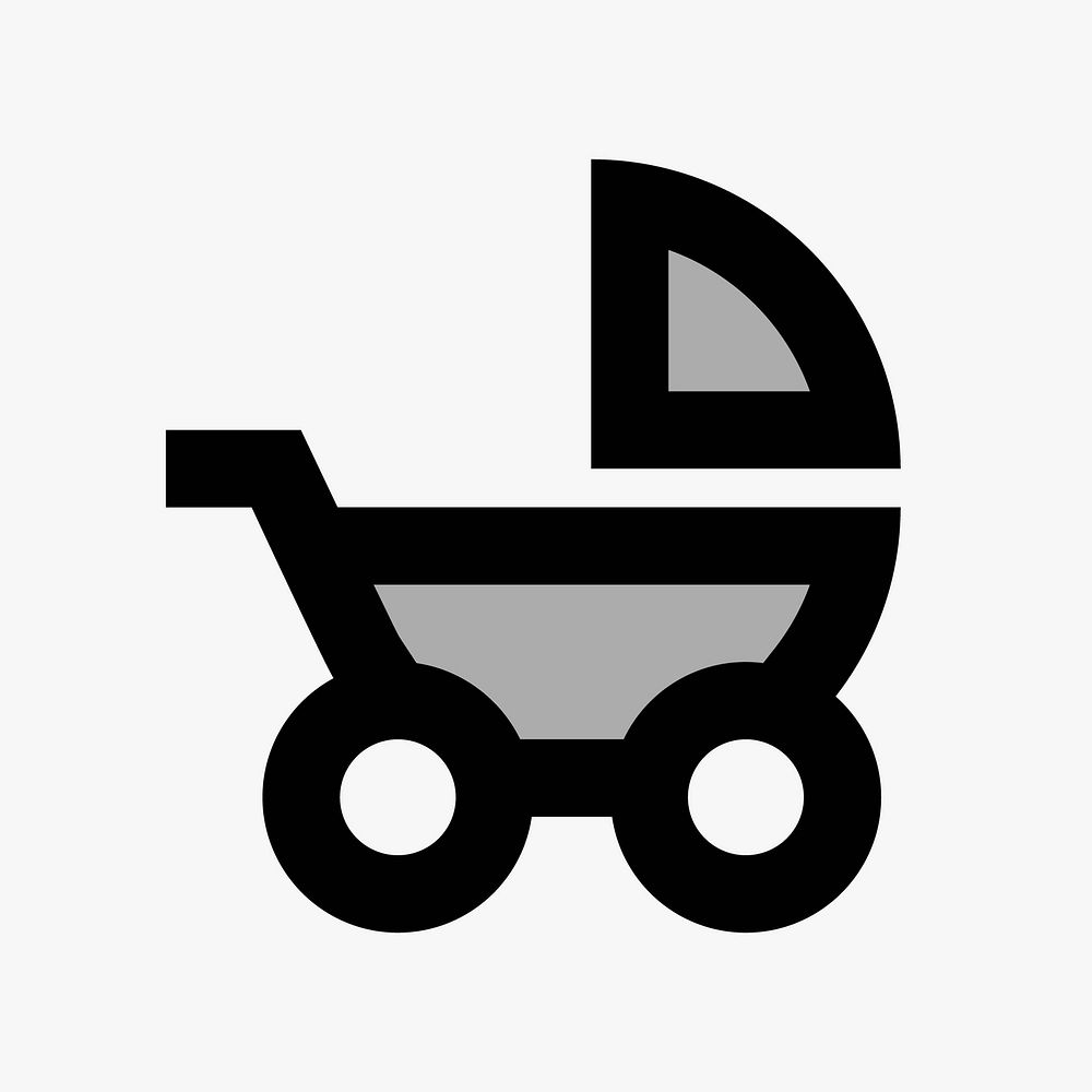 Baby stroller  icon collage element vector