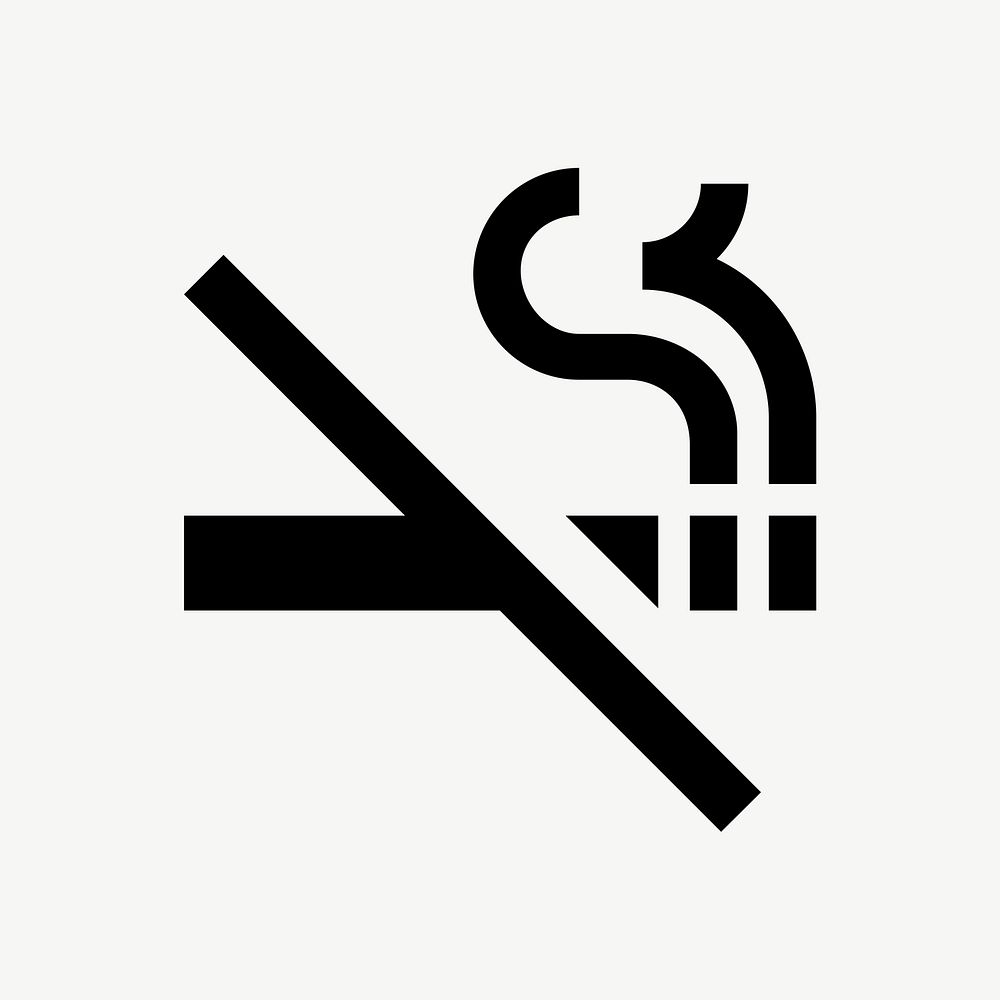 No smoking  icon collage element psd