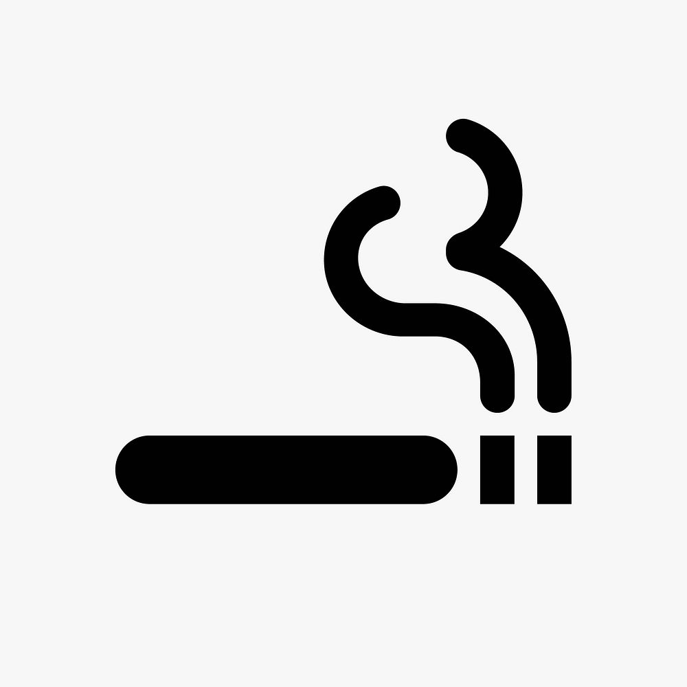 Smoking area icon, flat graphic vector