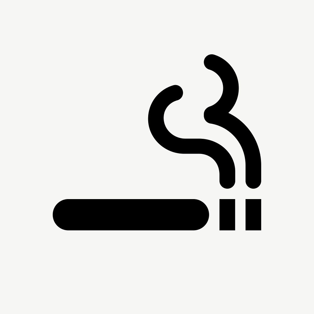 Smoking area icon, flat graphic psd