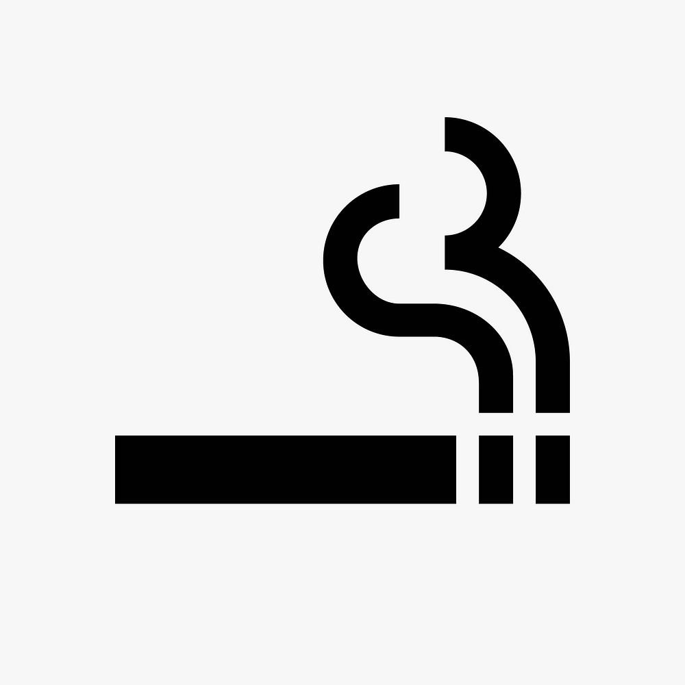 Smoking area icon, flat graphic vector