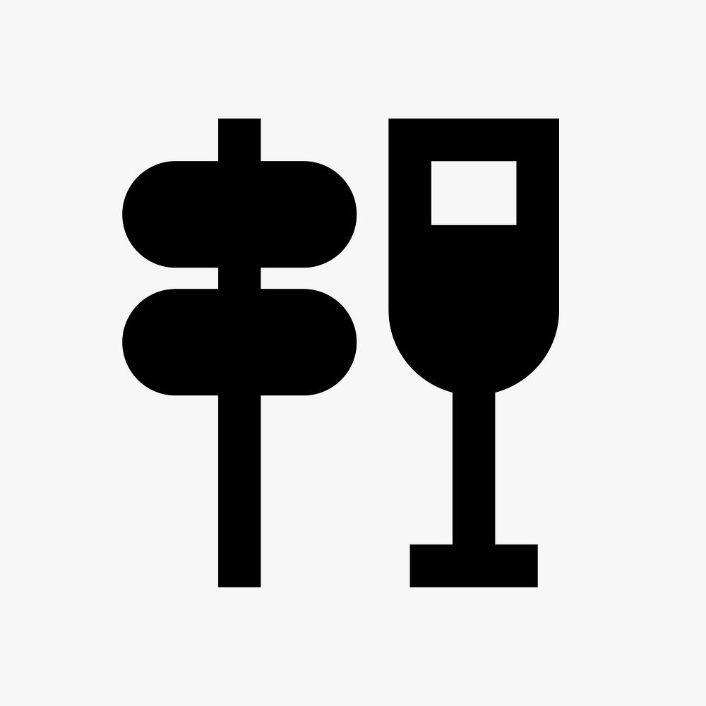 Wine and barbecue  icon collage element vector