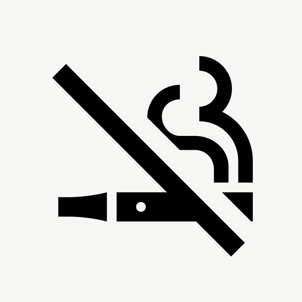 No cigarettes  icon collage element psd