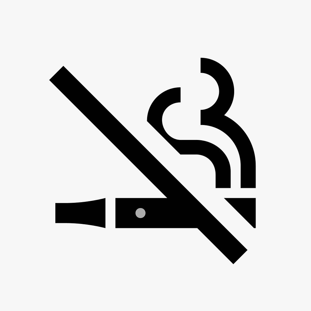 No vaping  icon collage element vector
