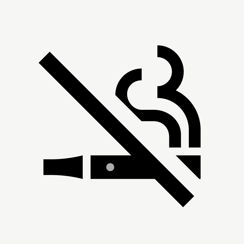 No vaping  icon collage element psd
