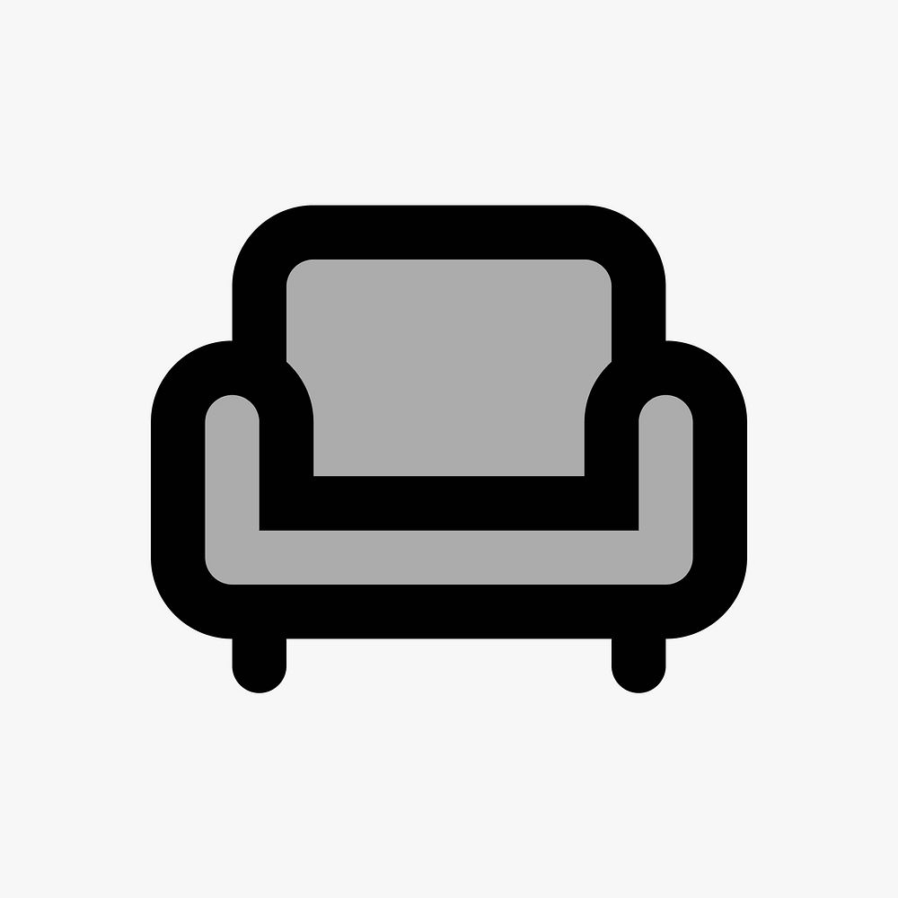 Grey sofa  icon collage element vector
