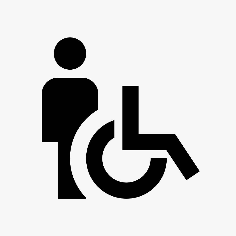 Accessible route  icon collage element vector