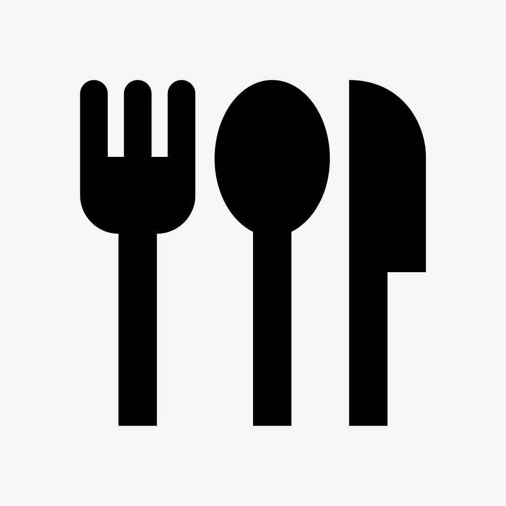 Cutlery options  icon collage element psd
