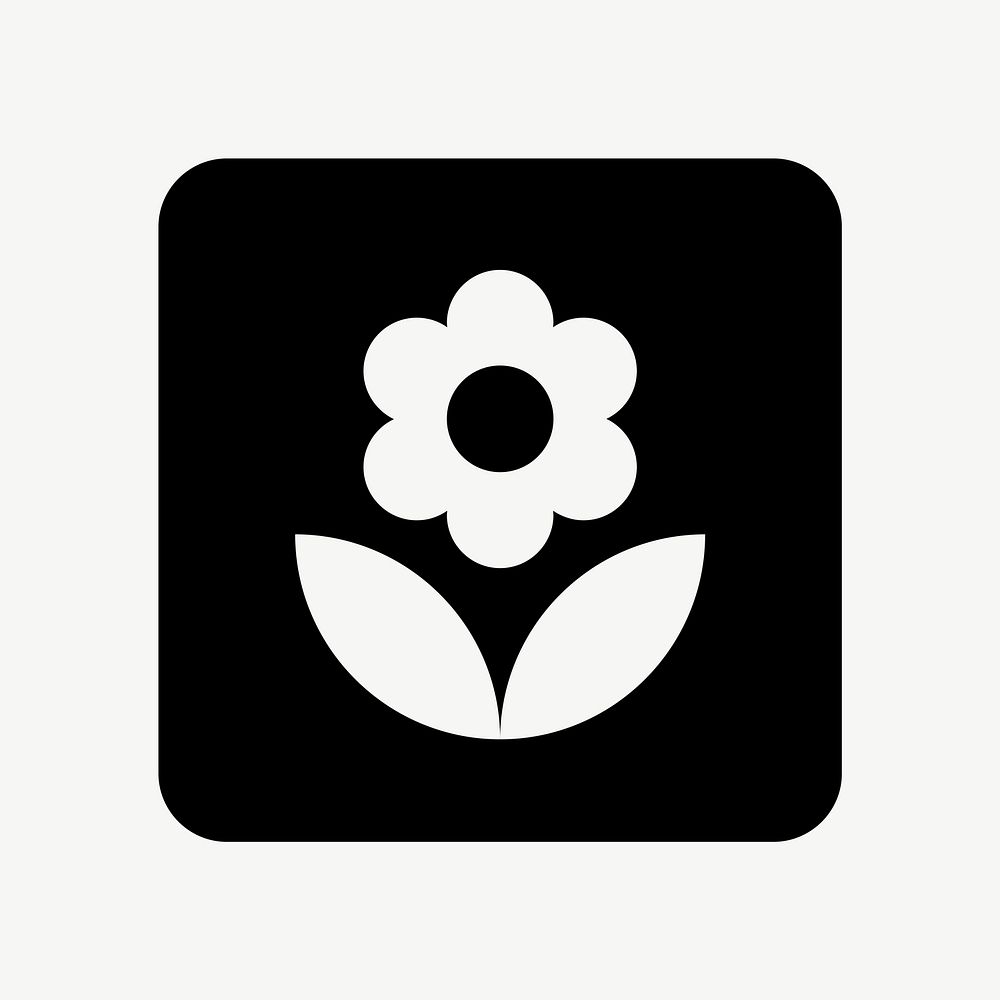 Flower  icon collage element psd
