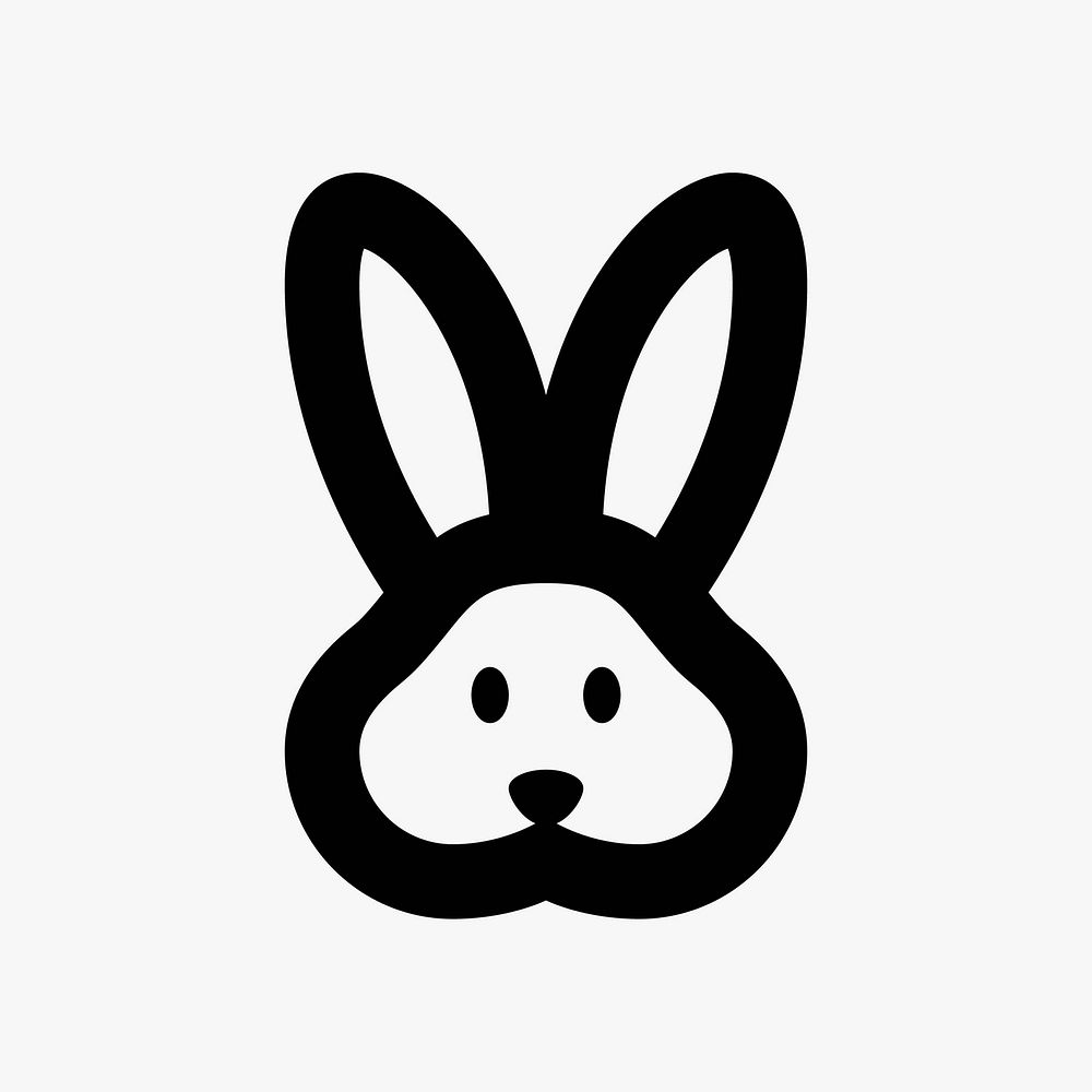 Bunny  icon collage element vector