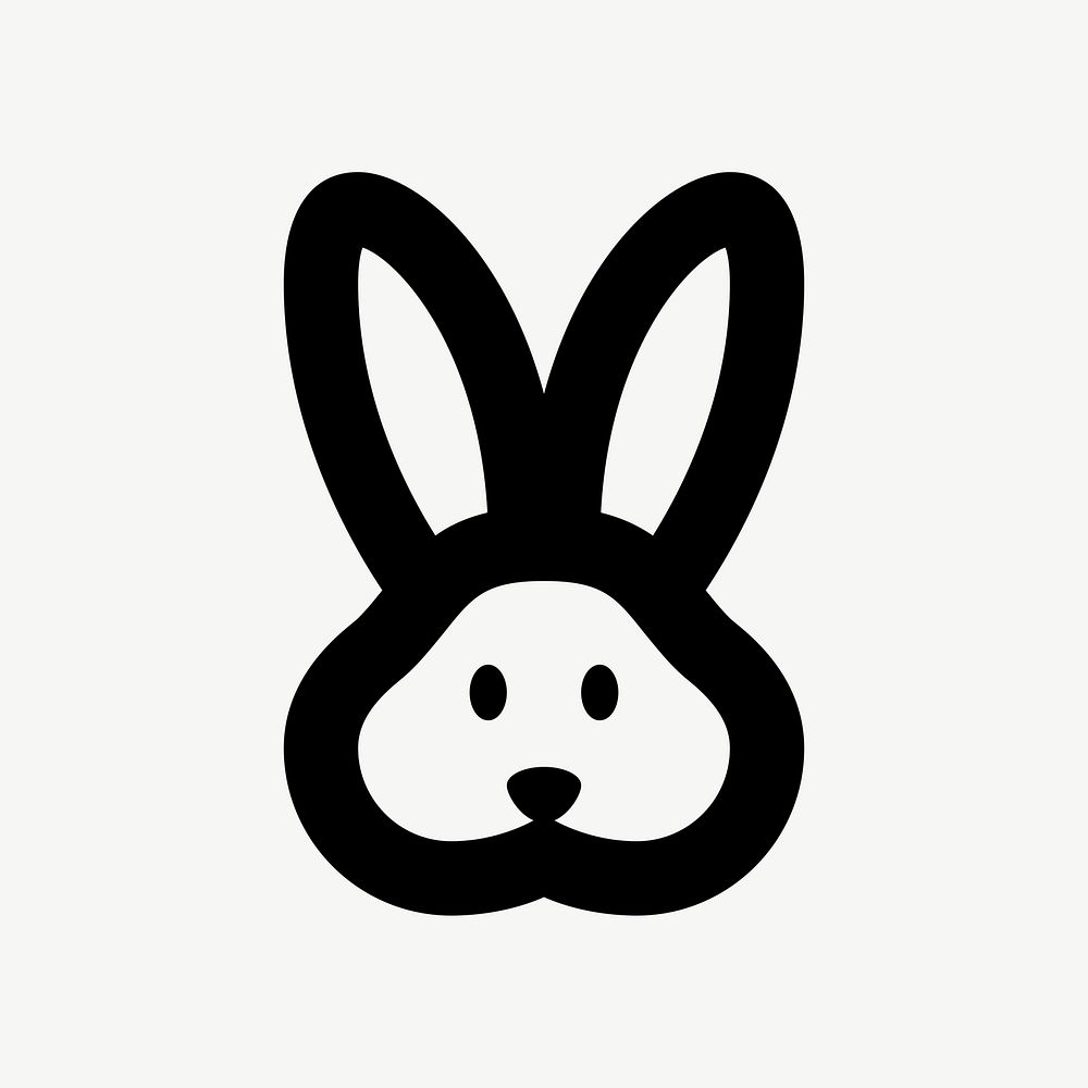 Bunny  icon collage element psd