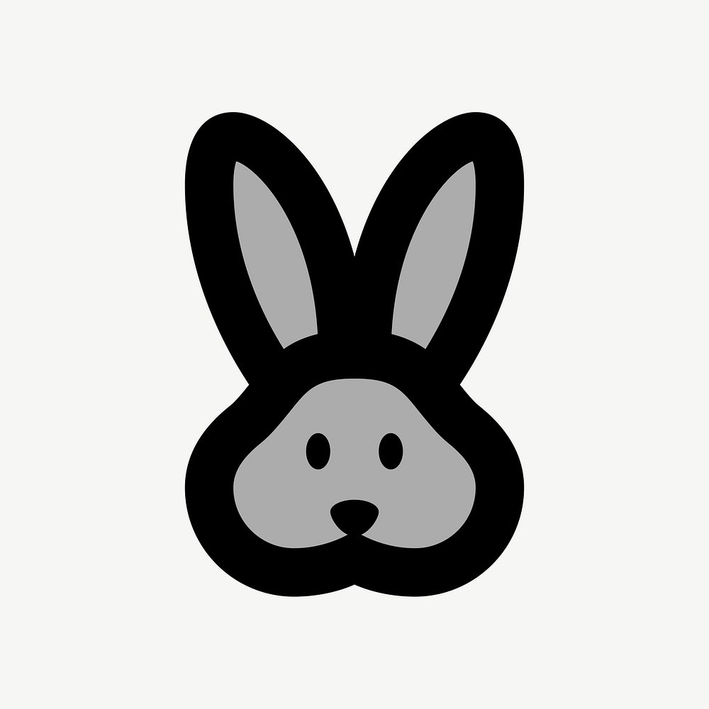 Rabbit  icon collage element psd