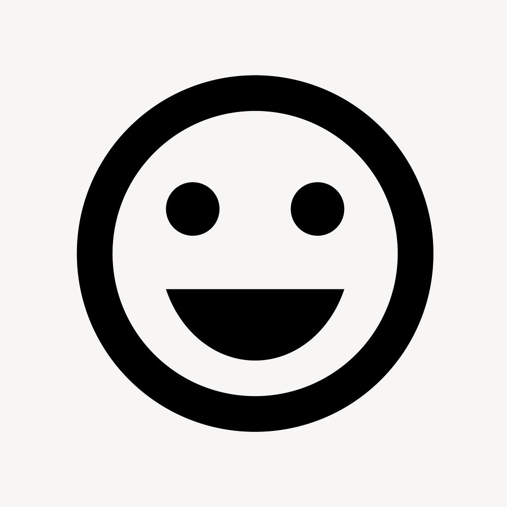 Smiling emoticon flat icon vector