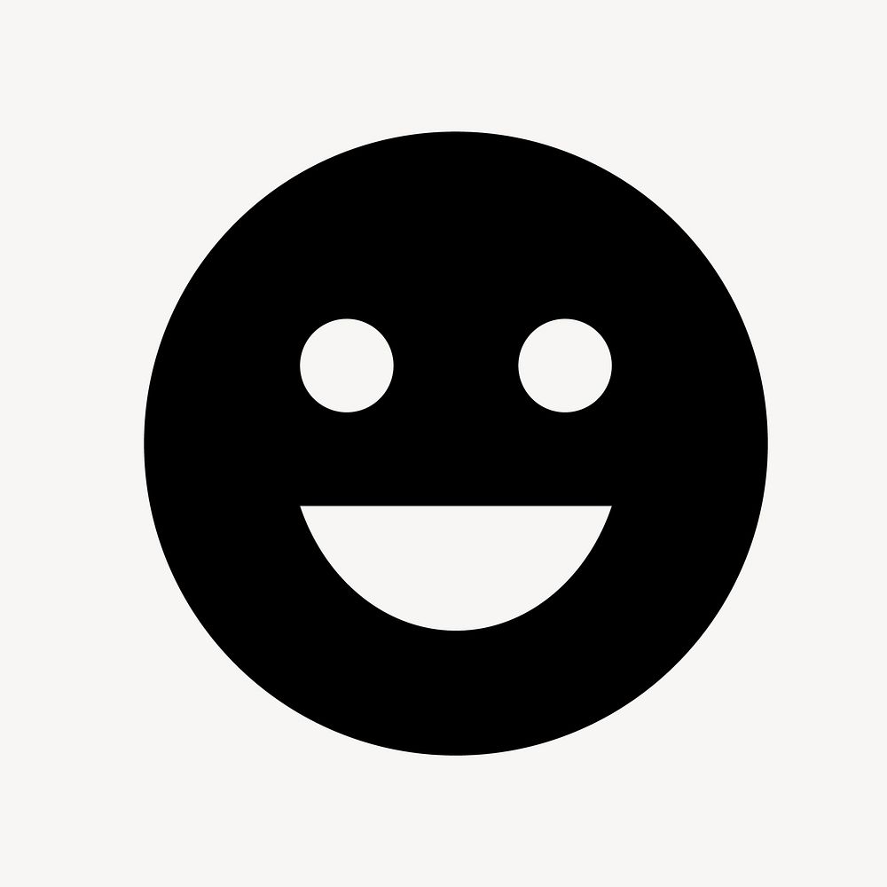 Smiling emoticon flat icon vector