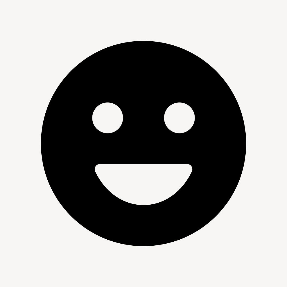 Smiling emoticon flat icon vector