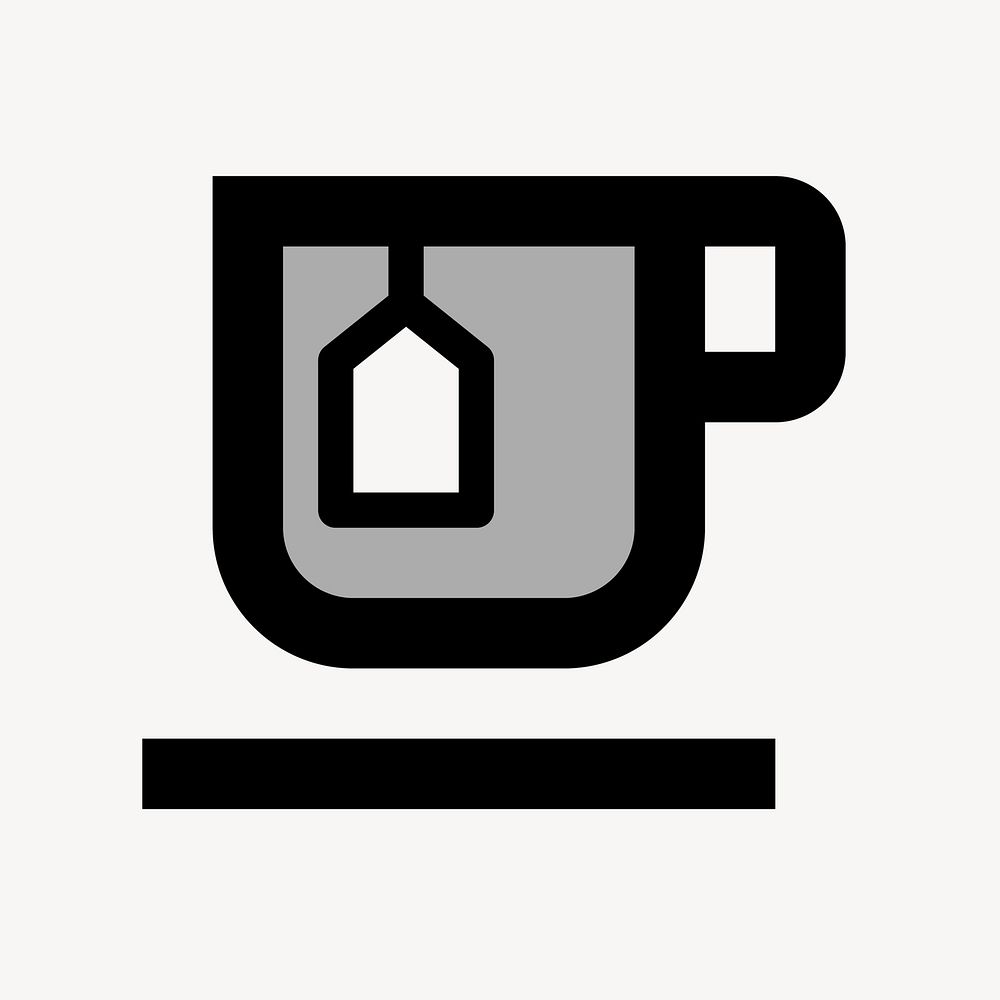 Tea cup flat icon vector