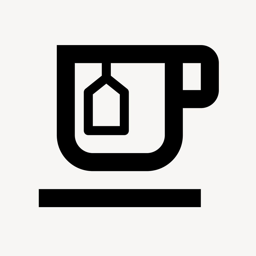 Tea cup flat icon vector