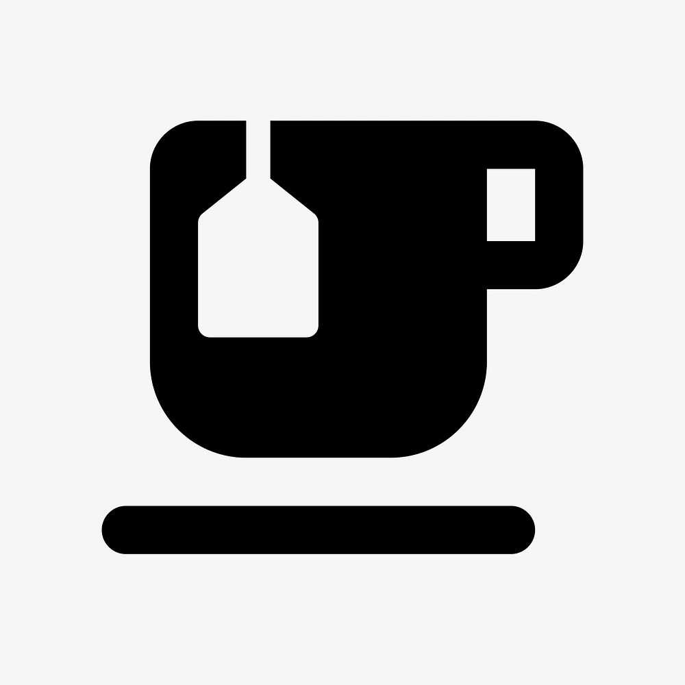 Tea cup flat icon psd