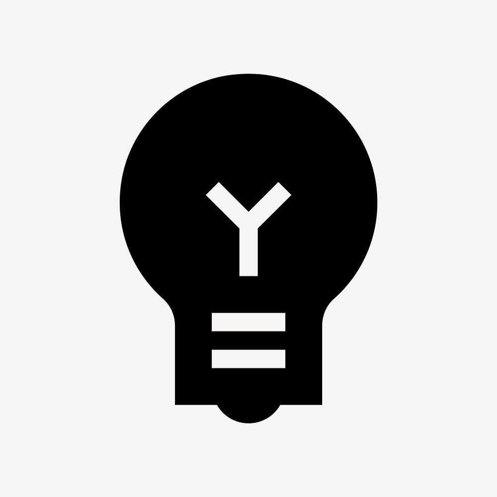 Light bulb flat icon vector