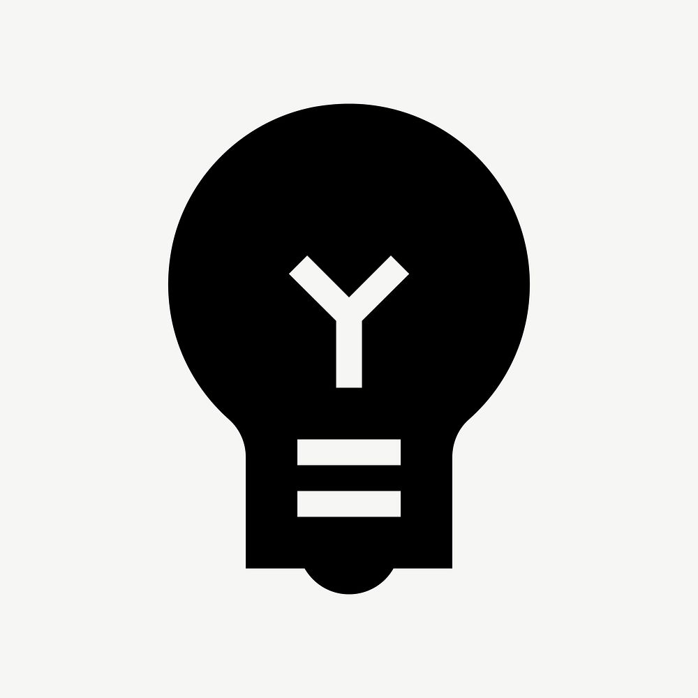 Light bulb flat icon psd