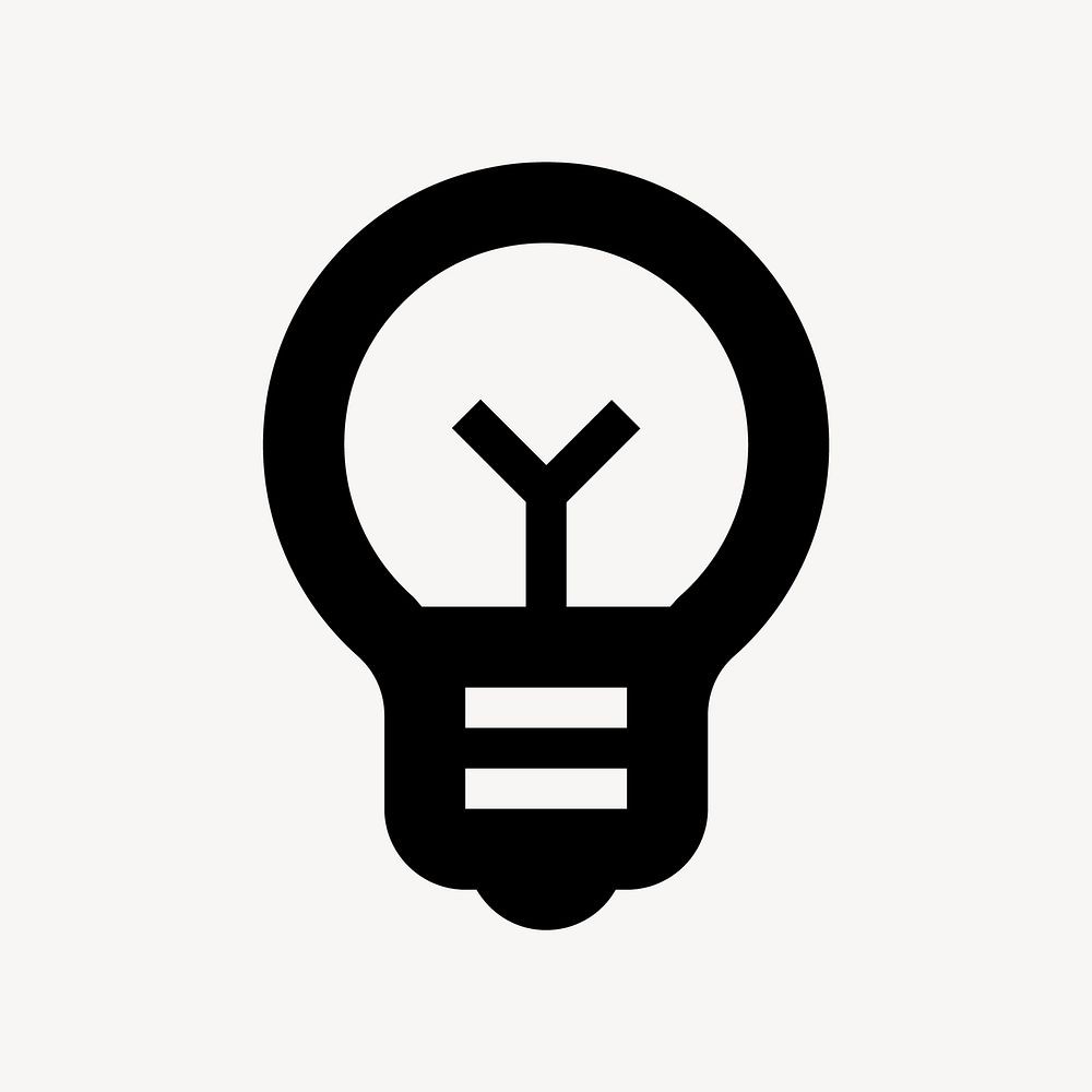 Light bulb flat icon vector