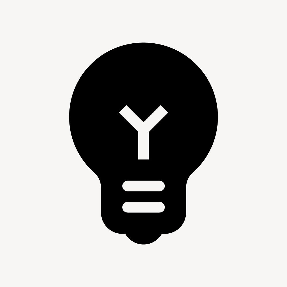 Light bulb flat icon vector