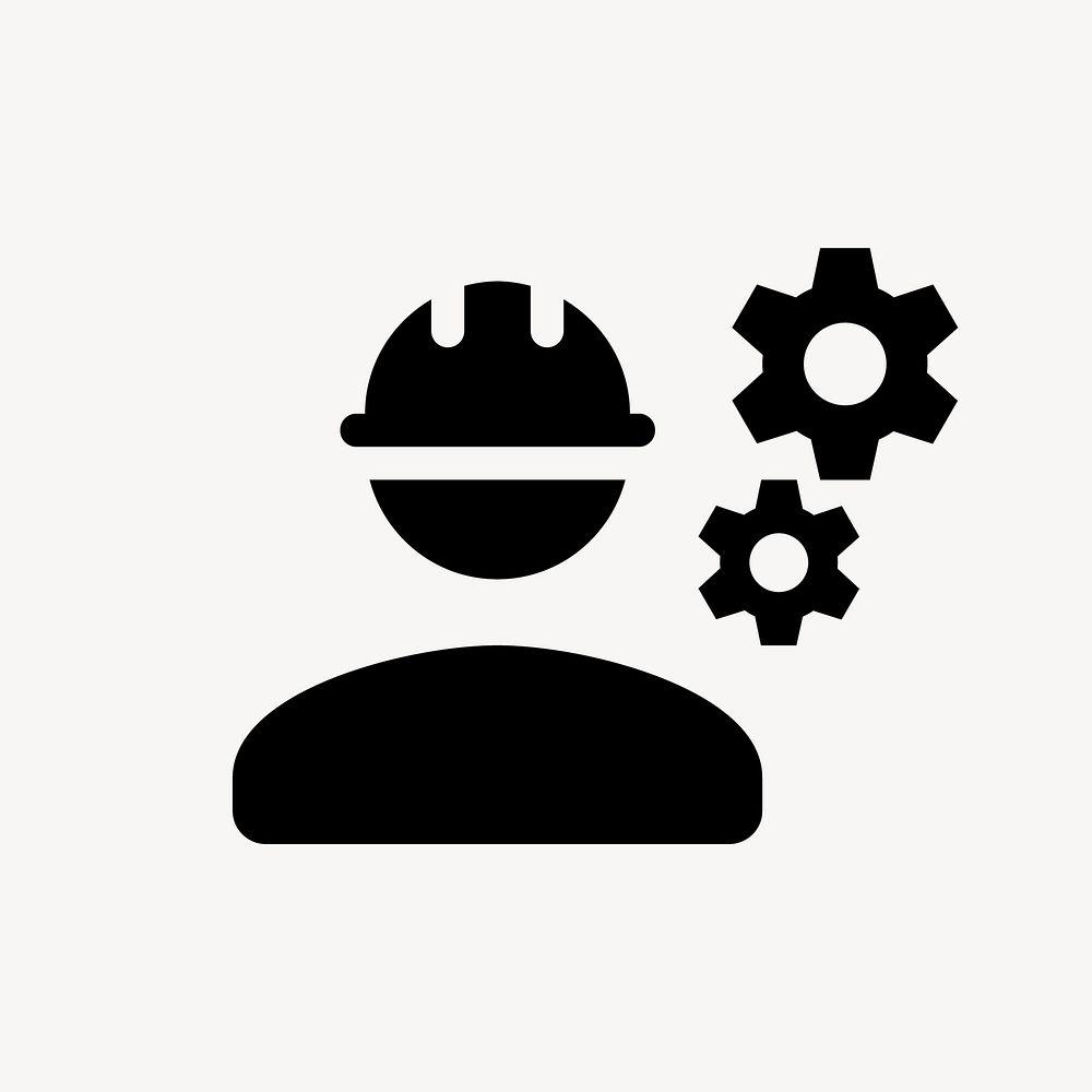 Engineer flat icon vector