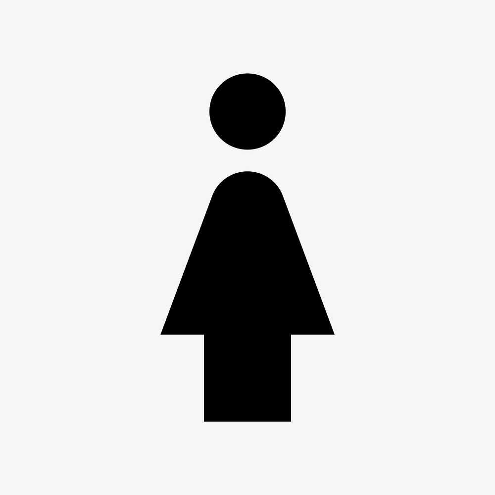 Woman flat icon vector