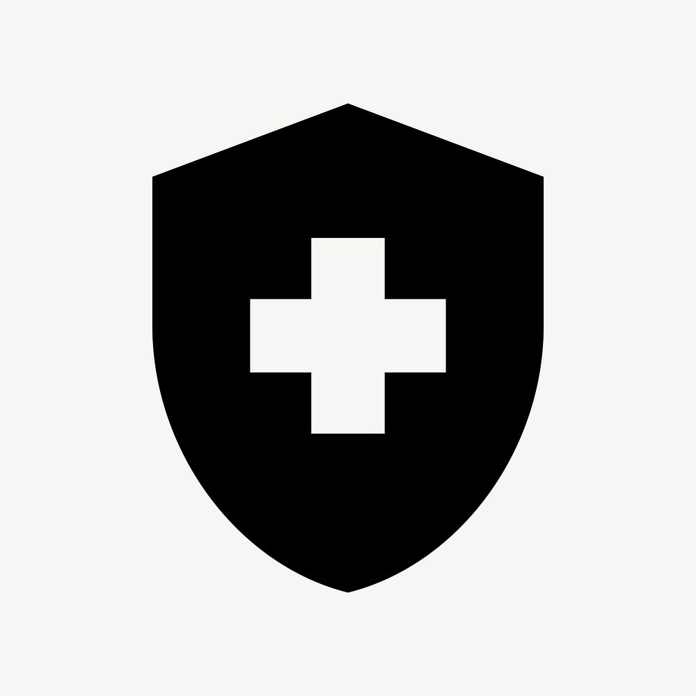 Health insurance shield flat icon psd
