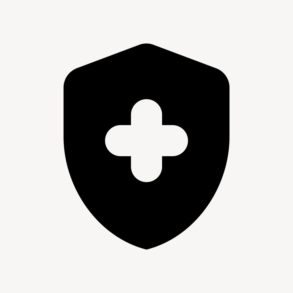 Health insurance shield flat icon vector
