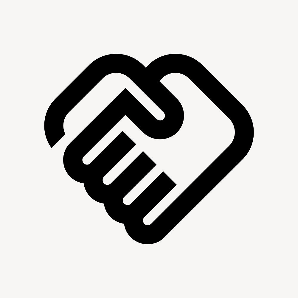 Handshake flat icon vector