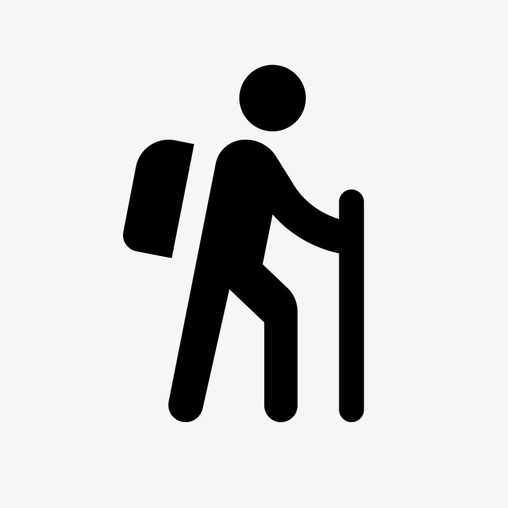 Hiking flat icon vector