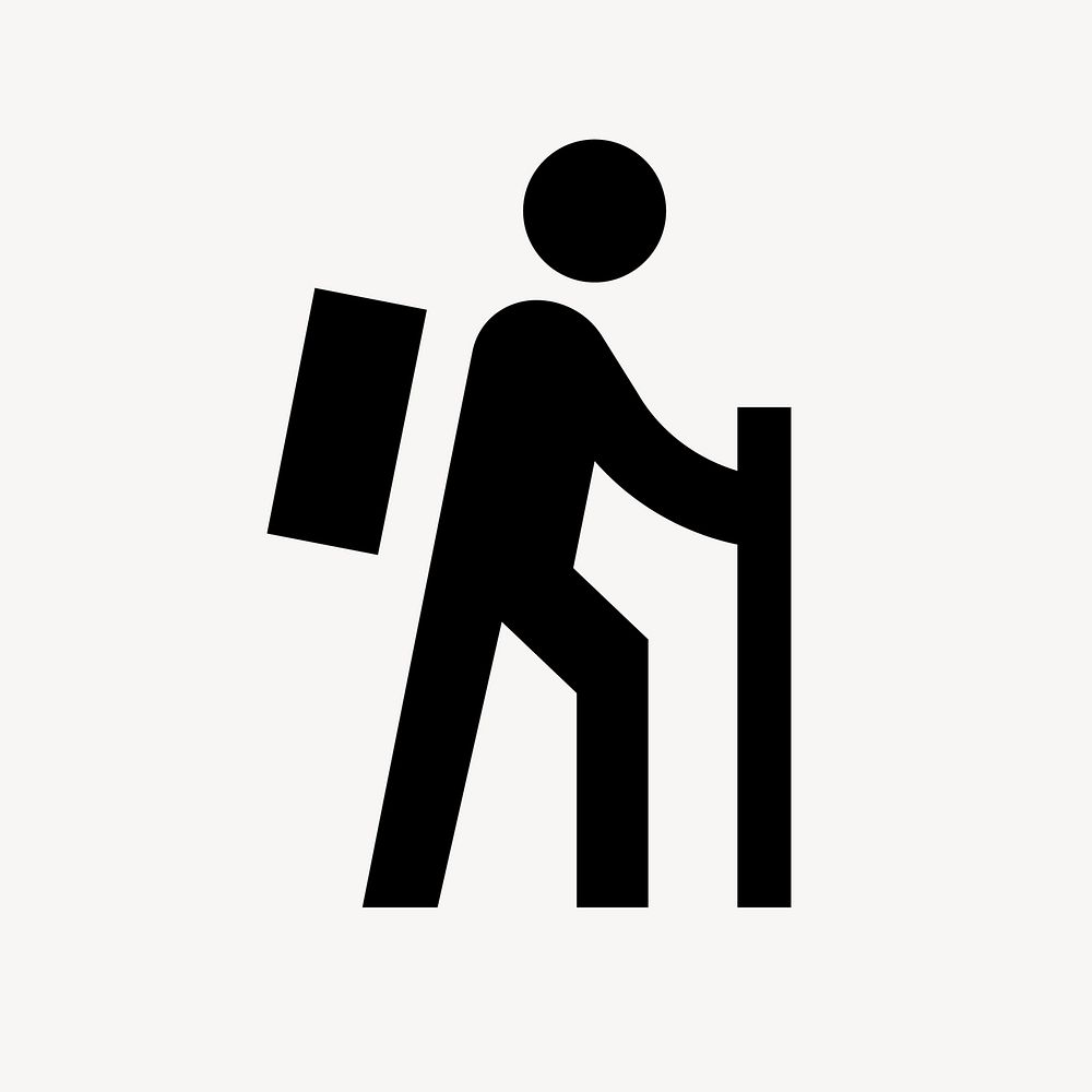 Hiking flat icon vector