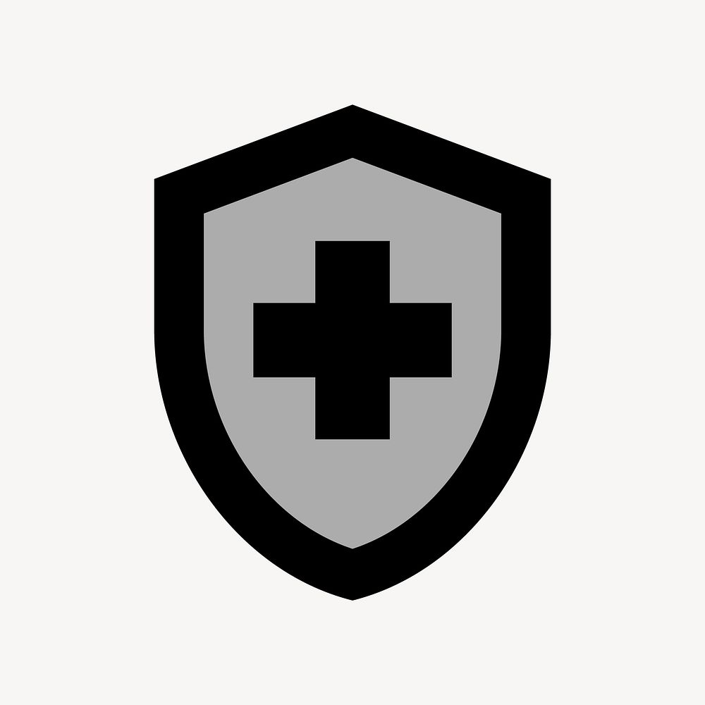 Health insurance shield flat icon vector